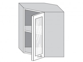 1.60.3у Шкаф настенный (h=720) угловой на 600мм со стекл. дверцей в Карталах - kartaly.magazin-mebel74.ru | фото