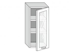 19.40.3 Шкаф настенный (h=913) на 400мм с 1-ой стекл. дверцей в Карталах - kartaly.magazin-mebel74.ru | фото