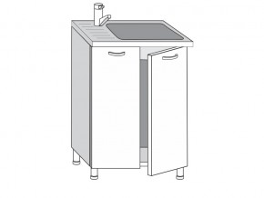2.60.2мн Шкаф-стол на 600мм под накладную мойку с 2-мя дверцами в Карталах - kartaly.magazin-mebel74.ru | фото