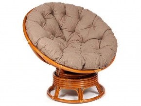 Кресло-качалка Papasan w 23/01 B с подушкой Cognac, экошерсть Коричневый в Карталах - kartaly.magazin-mebel74.ru | фото