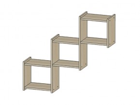 Полка Квадро ясень шимо светлый в Карталах - kartaly.magazin-mebel74.ru | фото