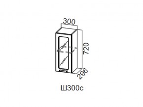 Ш300с/720 Шкаф навесной 300/720 (со стеклом) в Карталах - kartaly.magazin-mebel74.ru | фото