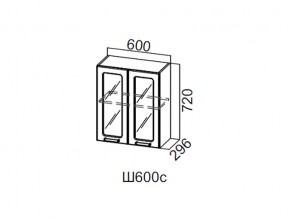 Ш600с/720 Шкаф навесной 600/720 (со стеклом) в Карталах - kartaly.magazin-mebel74.ru | фото