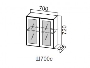 Ш700с/720 Шкаф навесной 700/720 (со стеклом) в Карталах - kartaly.magazin-mebel74.ru | фото